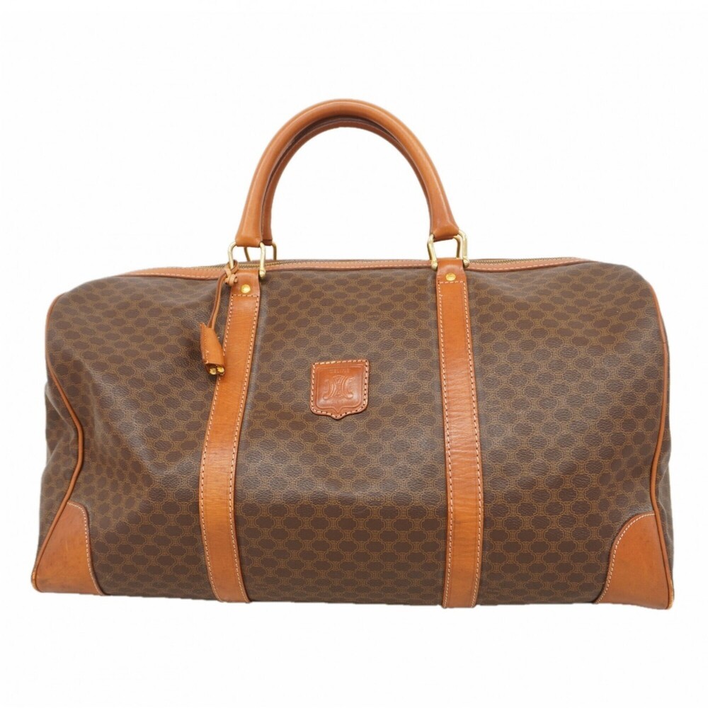 Celine bag, Boston Macadam pattern, brown, women's.